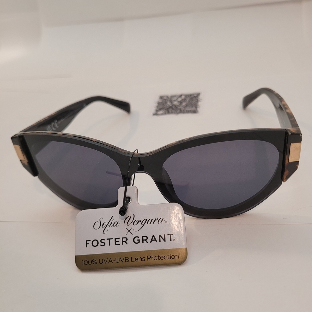 Sofia Vergara x Foster Grant Sunglasses Women Leopard Print Cat Eye LEO V05